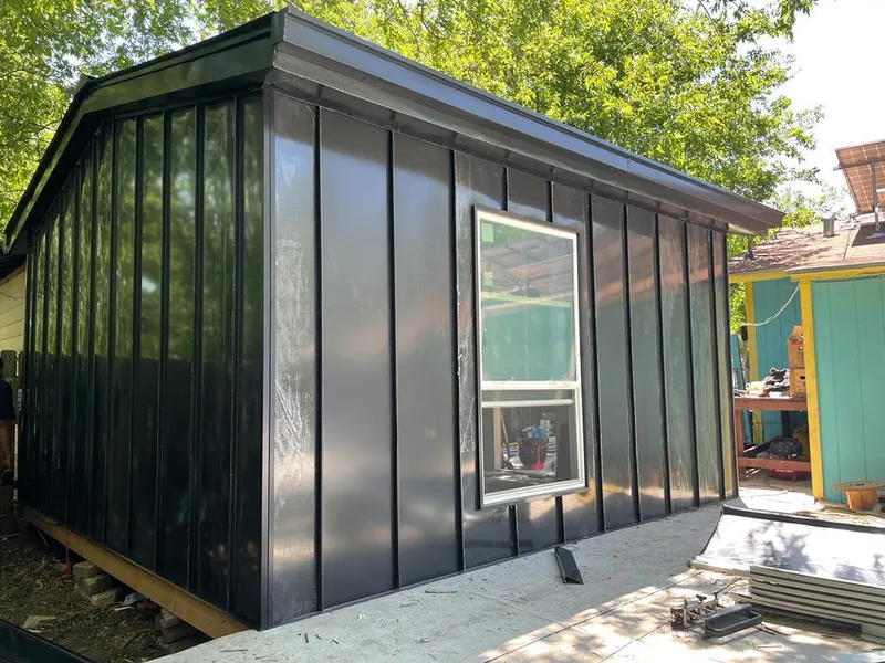 Black standing seam metal wall panels for Metal Roof Installation in North Potomac