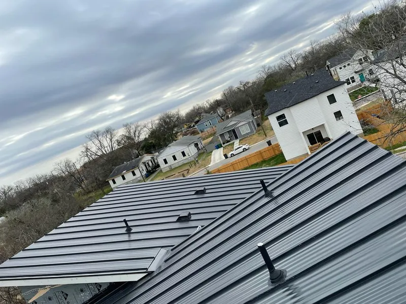 Standing seam metal roof panels with vents for Skylight Repair in North Potomac